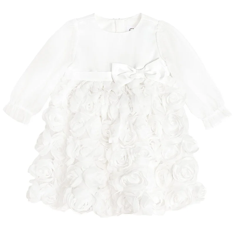 Cool Club WHITE POLYESTER DRESS L/S