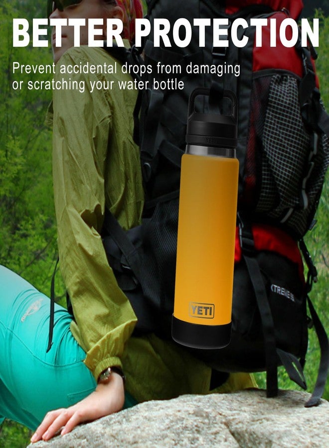 VGHNQ Silicone Bottom Boot Fits YETI Rambler 36 oz Bottles, Noise-canceling Sleeve Bumper, 9.5 cm Soft Cover Protector, Sports Water Bottle Accessories, BPA-Free and Anti-Slip, Black - Image 3