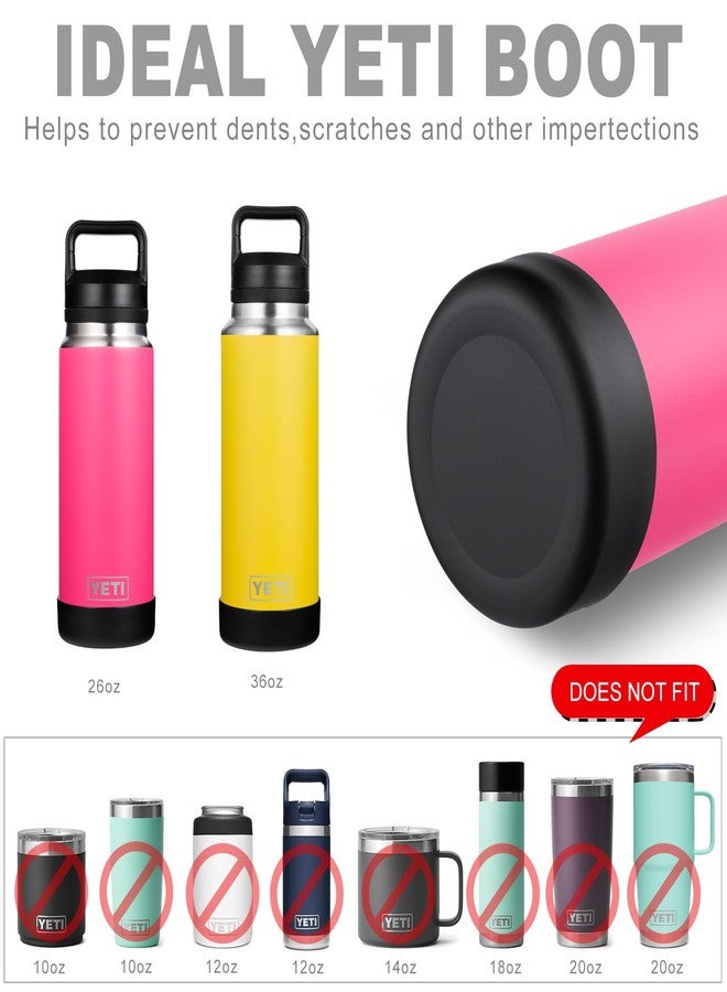 VGHNQ Silicone Bottom Boot Fits YETI Rambler 36 oz Bottles, Noise-canceling Sleeve Bumper, 9.5 cm Soft Cover Protector, Sports Water Bottle Accessories, BPA-Free and Anti-Slip, Black - Image 5