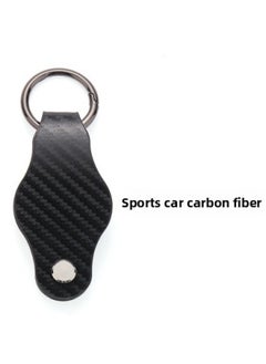 Applicable Airtag Protective Case For Apple Tracker Key Storage Bag Leather Protective Case Anti-lost Device Keychain-Color:Sports Car Style Carbon Fiber