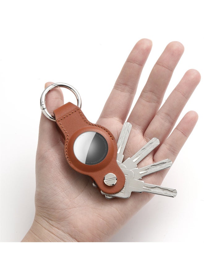 Generic - Applicable Airtag Protective Case For Apple Tracker Key Storage Bag Leather Protective Case Anti-lost Device Keychain-Color:Sports Car Style Carbon Fiber - Image 1