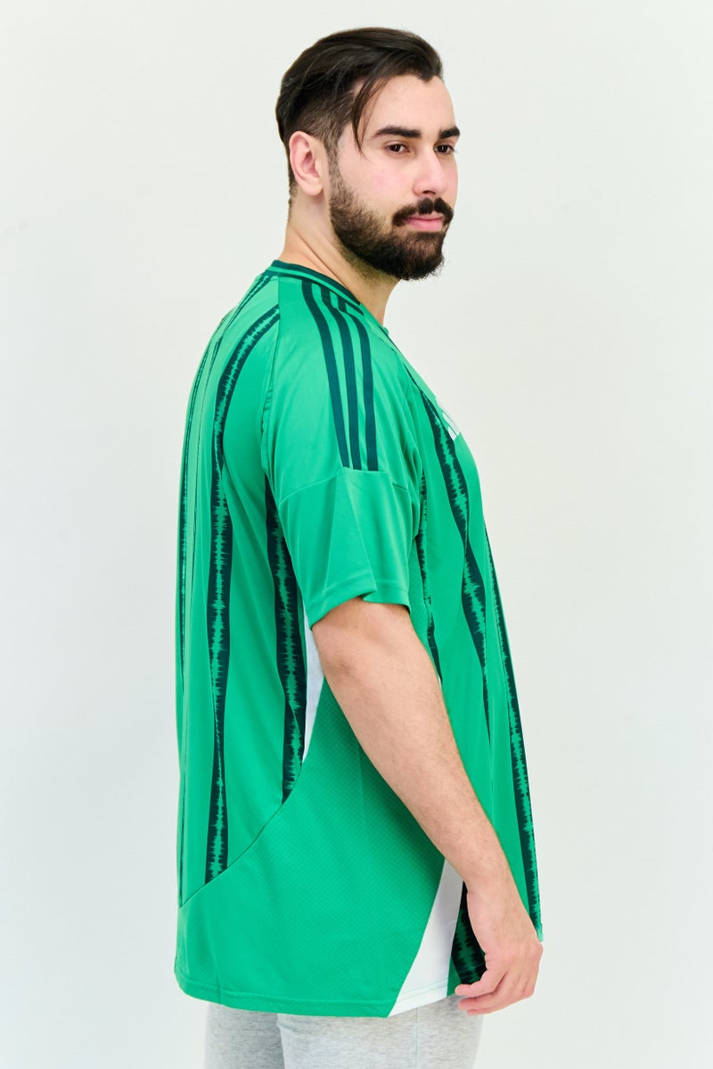 Adidas تي شيرت كرة القدم الأيرلندي للرجال بقصة ضيقة، أكمام قصيرة، أخضر - Image 2