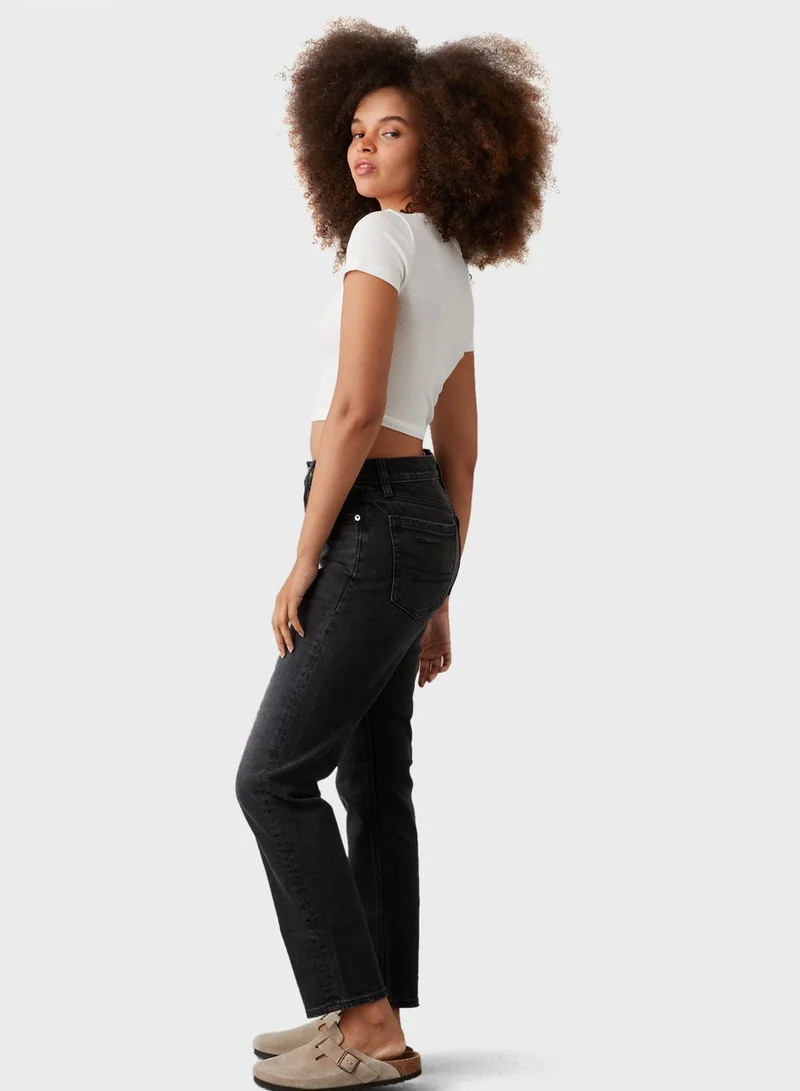 American Eagle High Waist Straight Fit Jeans