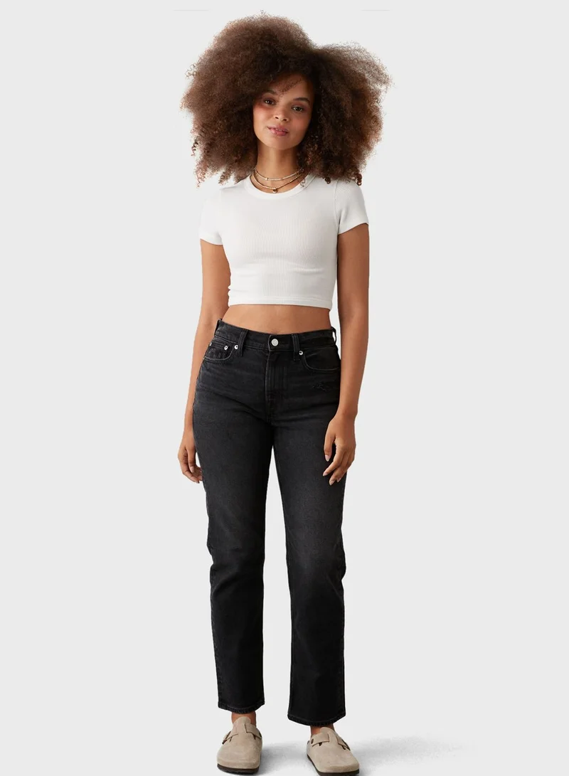 American Eagle High Waist Straight Fit Jeans