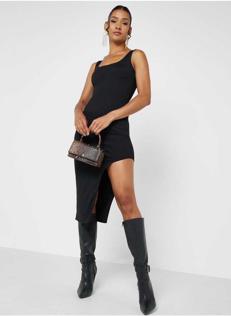 Ginger - Midi Side Slit Dress - Image 1
