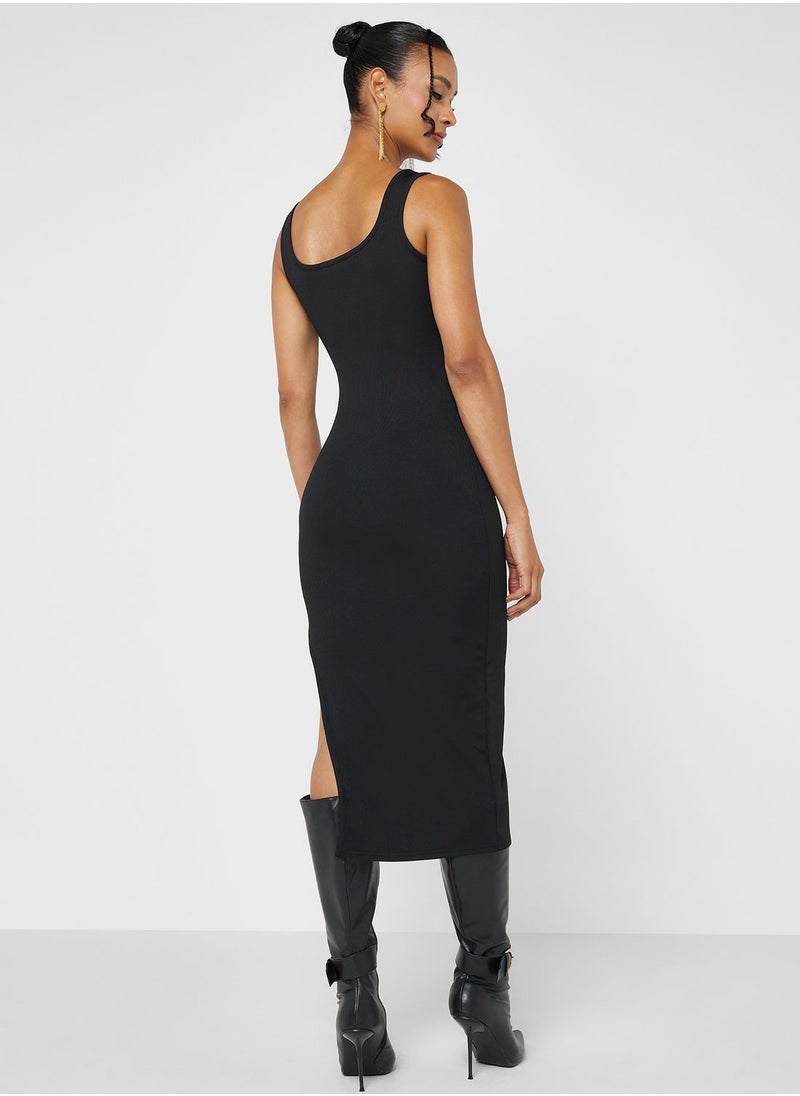 Ginger - Midi Side Slit Dress - Image 1