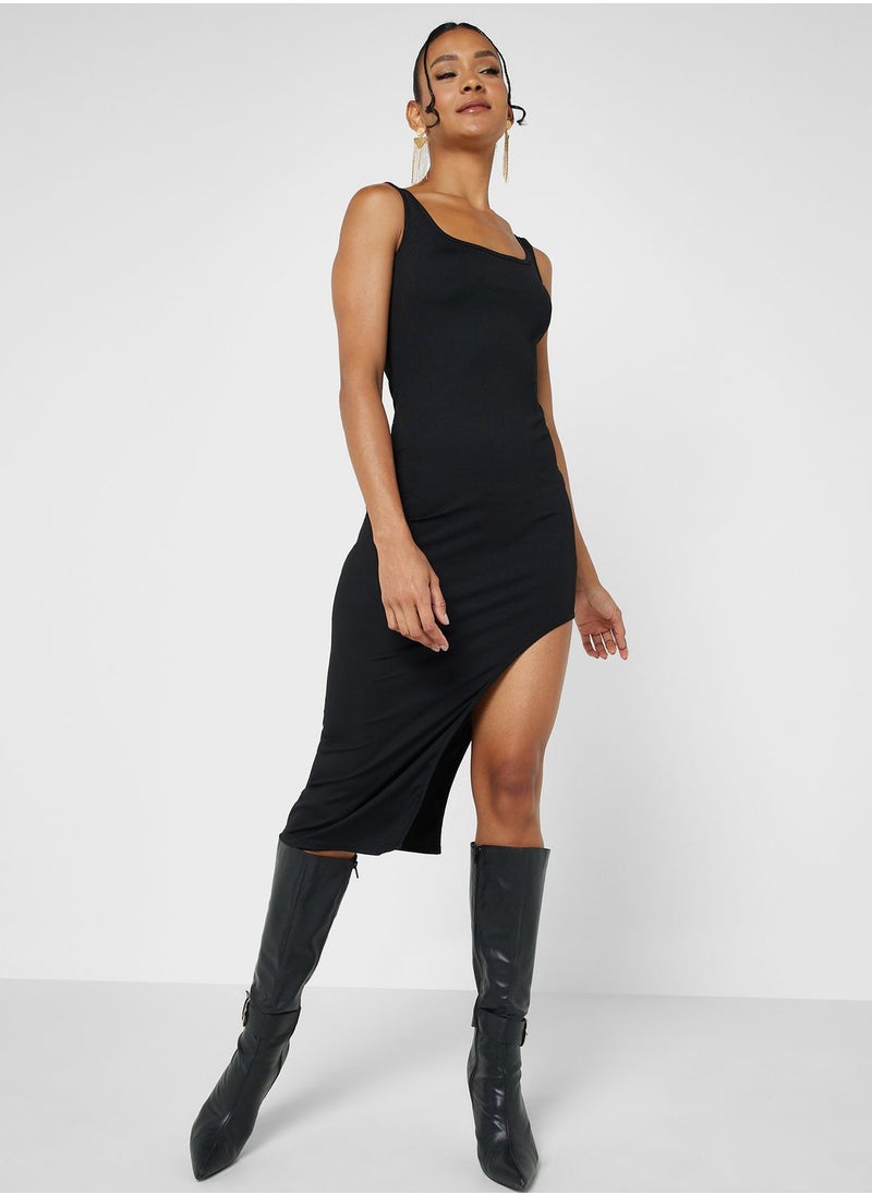 Ginger - Midi Side Slit Dress - Image 1