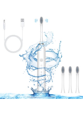 Sonic Electric Toothbrushes,USB Rechargeable Ultrasonic Tooth Brush with 4 Brush Heads 6 Cleaning Modes and Smart Timer IPX7 Waterproof Cleaning Toothbrushes for Adults and Kids - pzsku/ZF8230B09DD05B861D8F1Z/45/_/1727317558/ea2d98fd-4396-4b9e-9bda-ef2ee4d28be3