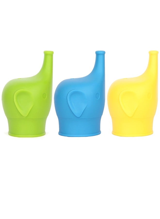 Veagins 3 Pack Silicone Sippy Cup Lids, Stretches to Cover Kids Cups or Toddler Cups into Soft Spout Sippy Cups, Spill Proof Silicone Lids for Cups - Image 1