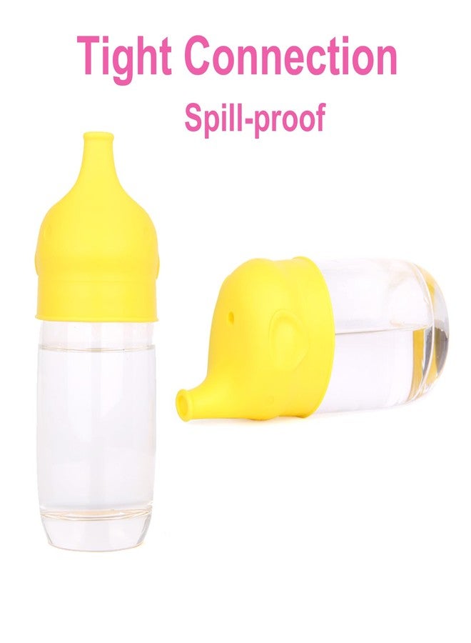 Veagins 3 Pack Silicone Sippy Cup Lids, Stretches to Cover Kids Cups or Toddler Cups into Soft Spout Sippy Cups, Spill Proof Silicone Lids for Cups - Image 5