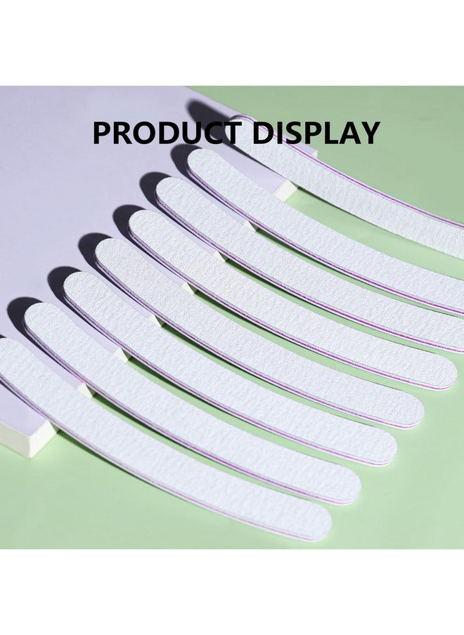 HNYYZL Nail Files,10 Pcs 100/180 Nail Files For Natural Nails,Emery Boards For Nails,Fingernail Files,Acrylic Nail File,Professional Nail File (Half Moon)  - Image 4
