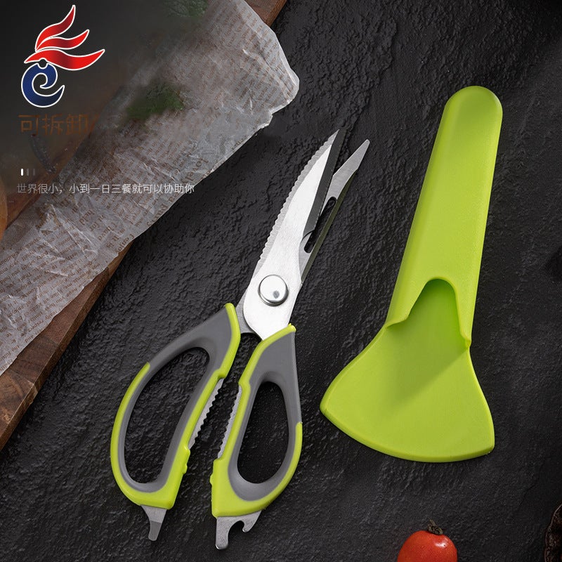 Chicken Bone Scissors Kitchen Multifunctional Room Scissors Stainless Steel Multifunctional Household Scissors Food Scissors Barbecue Scissors Sale - Image 3