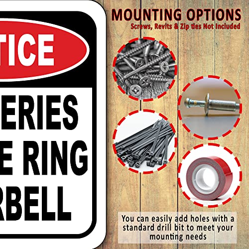 Work House Signs Notice Deliveries Please Ring Doorbell Aluminum Composite Sign -8.5"x10" Delivery Instructions for My Packages - Indoor Outdoor Aluminum Composite - Image 4
