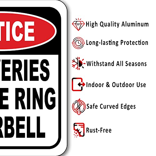 Work House Signs Notice Deliveries Please Ring Doorbell Aluminum Composite Sign -8.5"x10" Delivery Instructions for My Packages - Indoor Outdoor Aluminum Composite - Image 5
