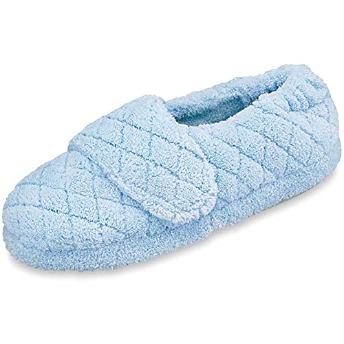 Acorn Women's Adjustable Spa Wrap Slipper, Powder Blue, 8-9 - Image 1