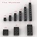 YUJHITP 100 Piece Black Bricks Bulk Assortment Pack 9 Size Black Classic Building Blocks Bricks Compatible with Lego Parts and PiecesColor Black - Image 4
