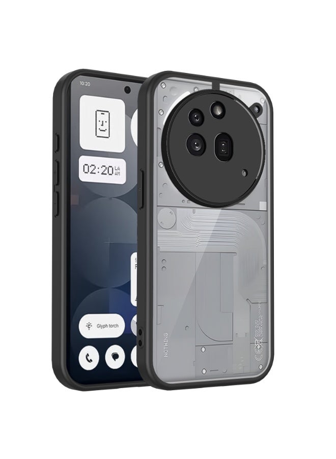 general Case Colored Soft Framed Back Cover for Nothing Phone 3A Pro 5G | Shockproof Transparent Hard Back with Bumper | PC  TPU Durable Case | Anti-Slip Grip  Camera Protection