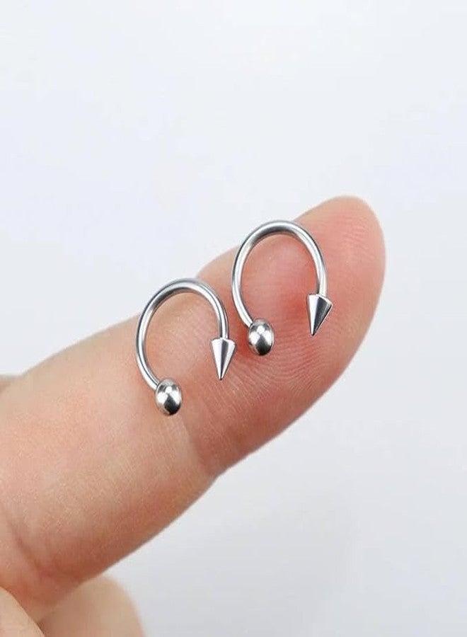 SHIELD PLUS Nose Ring Circular Barbells Fake Septum Piercing Earrings Lip Rings Piercing Woman Jewelry (2 Pcs) - Image 3