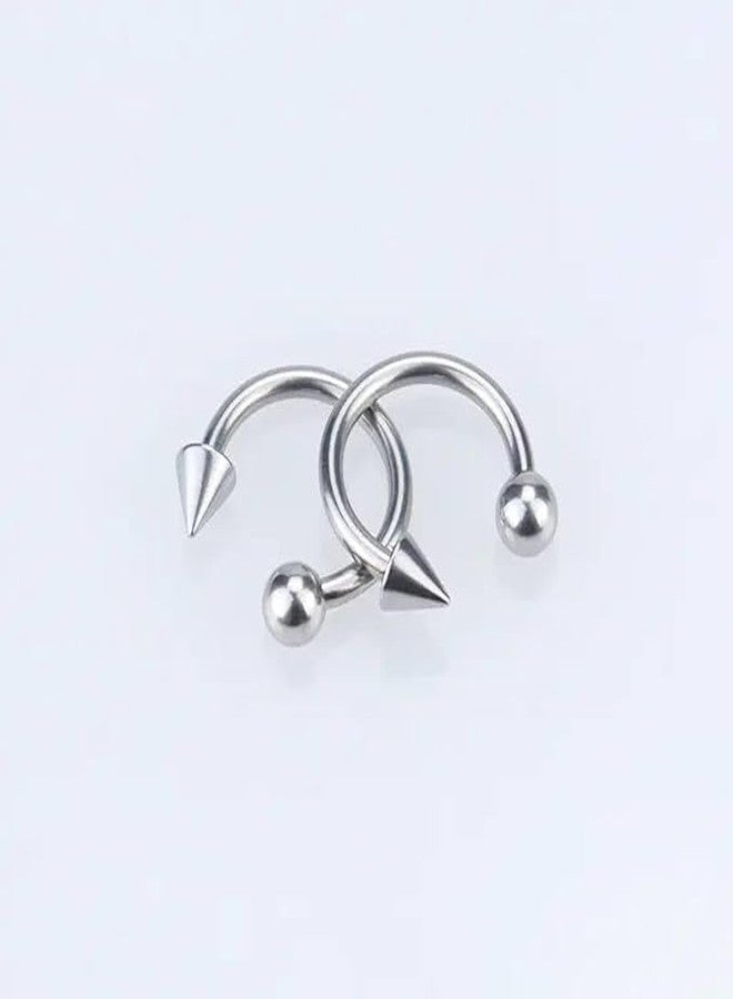 SHIELD PLUS Nose Ring Circular Barbells Fake Septum Piercing Earrings Lip Rings Piercing Woman Jewelry (2 Pcs) - Image 1