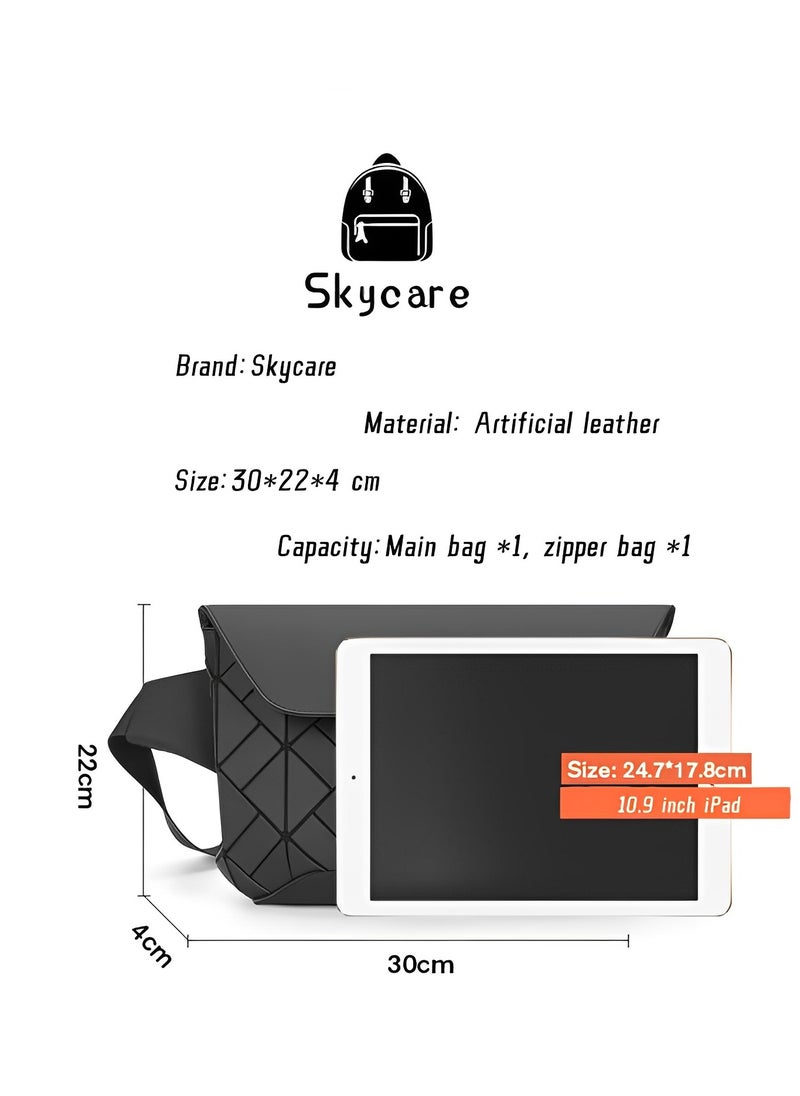 Skycare - Skycare High-Quality Diamond-shaped Small Crossbody Bag for Men and Women, Fashionable Street-style Shoulder Bag, Couple Backpack - Image 1