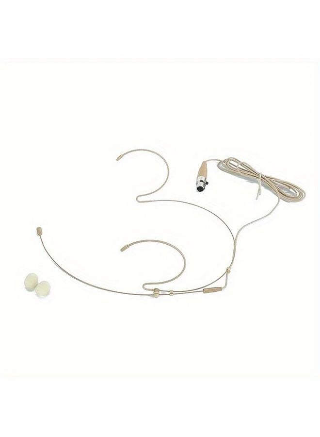 Light Beige USB Headset With Microphone Wide Angle Condenser Mic For Streaming Podcasting - Image 5
