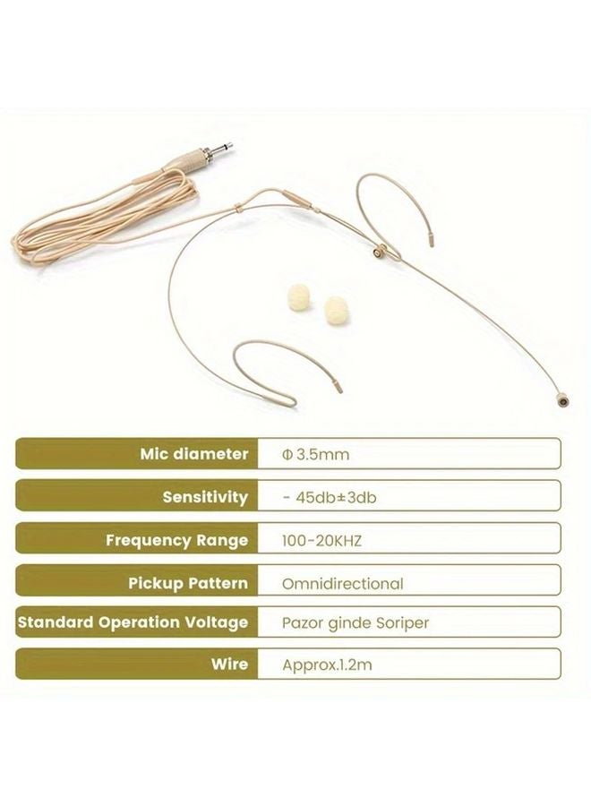 Light Beige USB Headset With Microphone Wide Angle Condenser Mic For Streaming Podcasting - Image 4