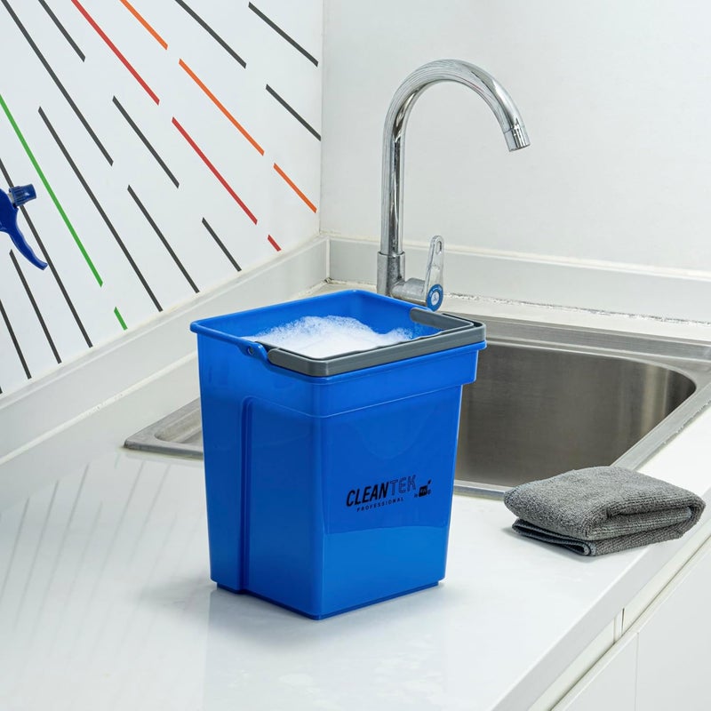 RestaurantwareClean Tek Professional 4 Quart Cleaning Bucket 1 Utility Pail with Handle  HeavyDuty Portable Blue Plastic Washing Pail Perfect for Household Outdoor Car Wash and More - Image 3