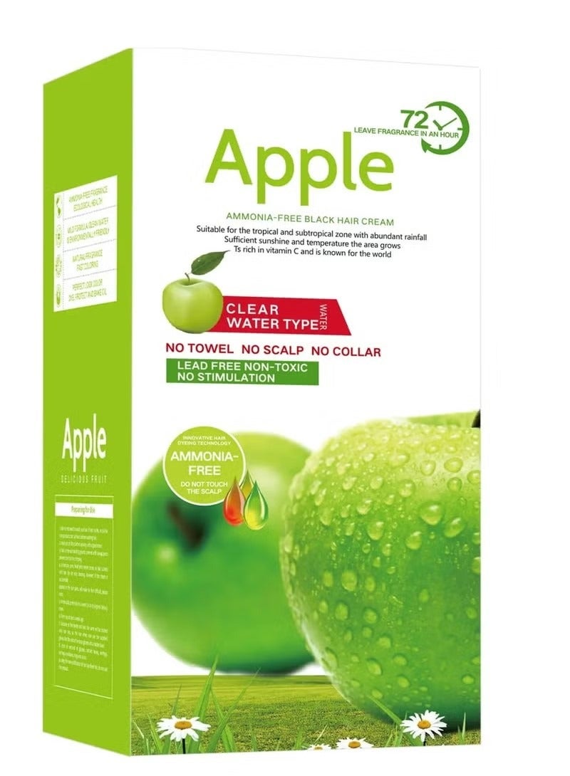 Apple Fruit Black Hair Cream Natural Black Hair Dye - 500ml+500ml - Image 1
