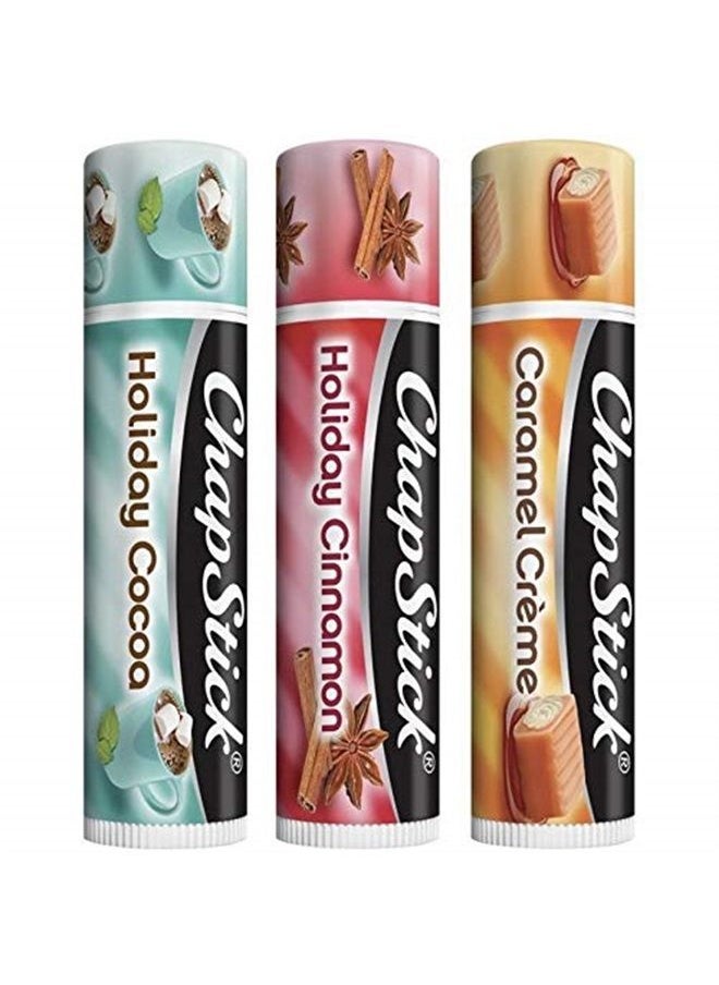 chapstick Chapstick Holiday Collection 2017, Pack of 3, Holiday Cinnamon, Caramel Creme & Holiday Cocoa, 0.15 Oz Ea  - Image 2