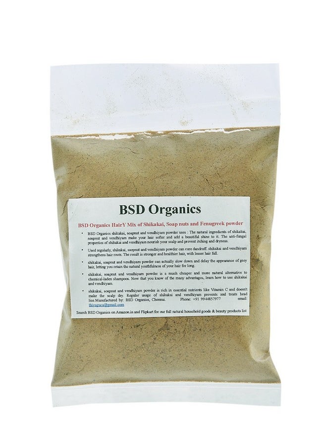 BSD Organics BSD Organics HairY Mix of Shikakai, Soap nuts and Fenugreek powder - 500 gm 
