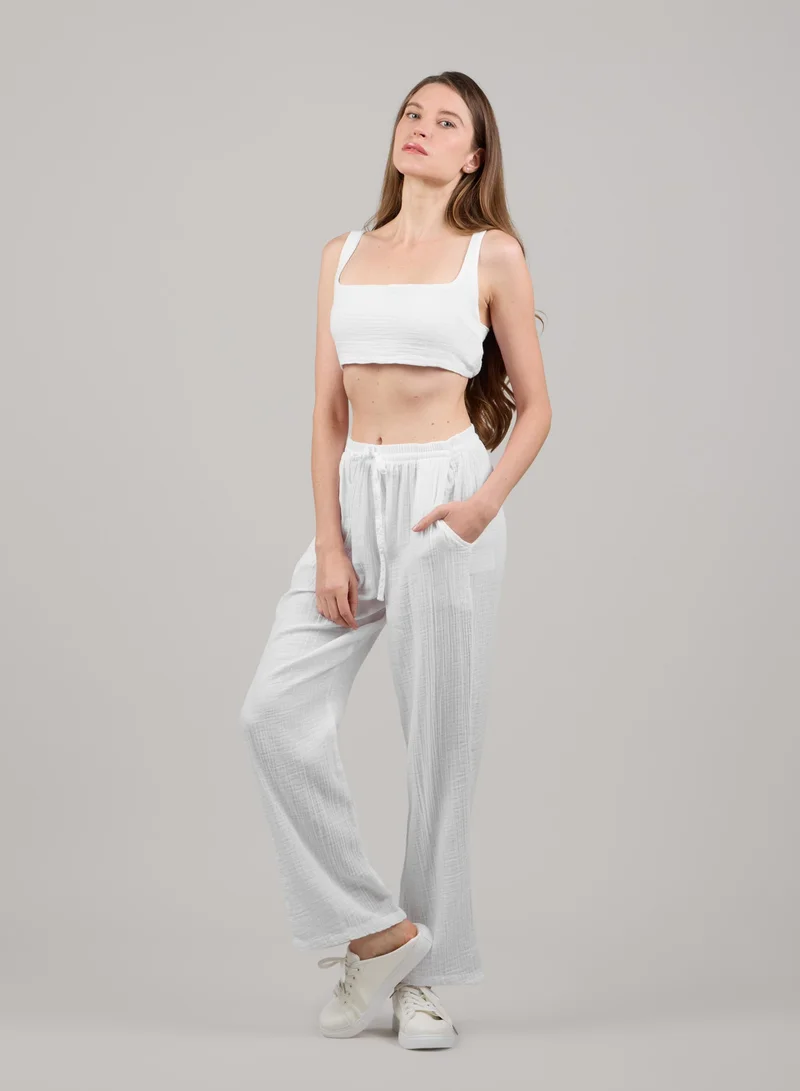 Just Nature Square Neck Cropped Top