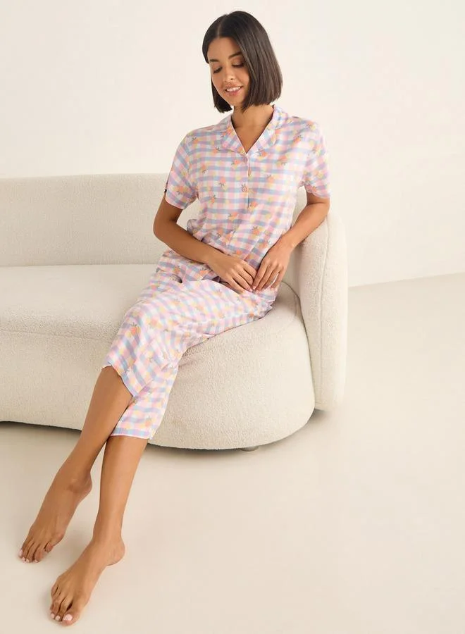 Splash FAV Strawberry Print Pyjama Set