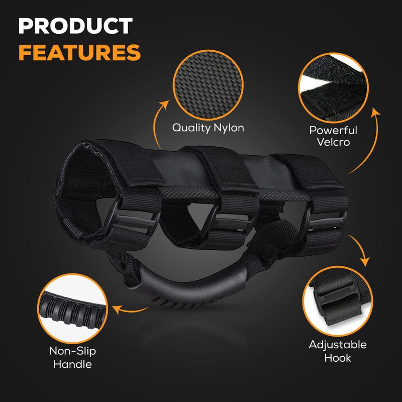 ORYX AUTO Roll Bar Grab Handles 2 Pack for ATV, UTV, 1987-2021 Jeep Wrangler CJ YJ TJ LJ JK JL - Premium Quality Roll Bar Accessories - Image 3