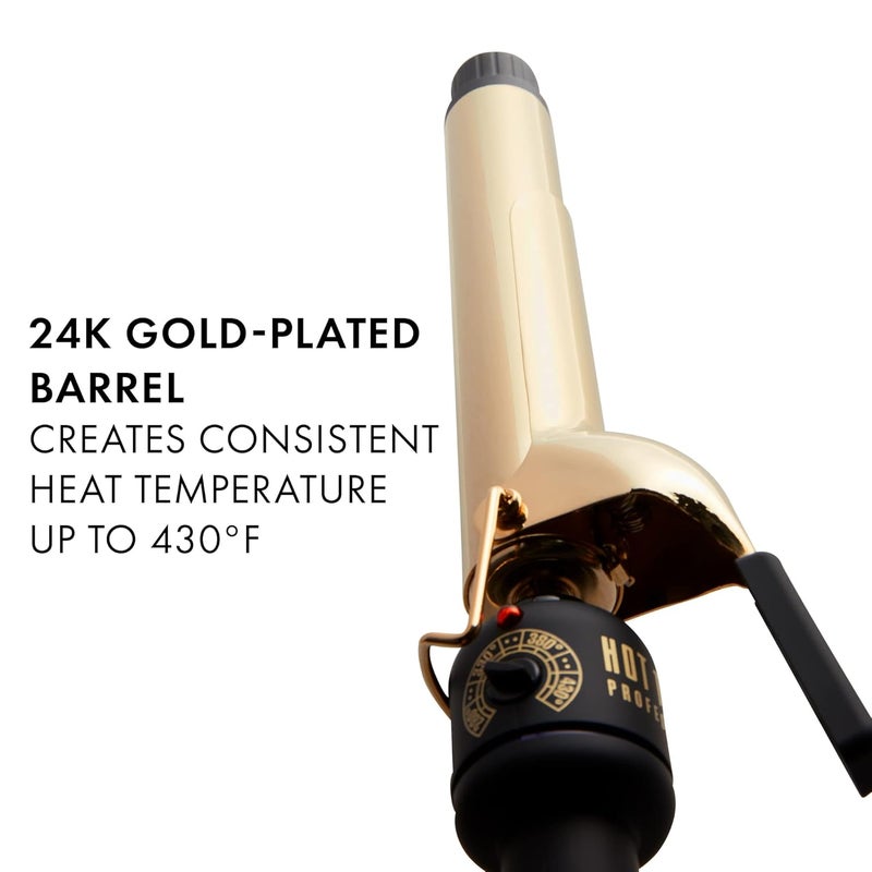 Hot Tools Pro Artist 24K Gold Extra Long Curling Iron/Wand | Long Lasting Defined Curls, (1-1/4 in) - Image 3