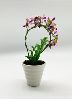 ebarza Handmade Decorative Artificial Plant+Planter -Purple  - Image 1