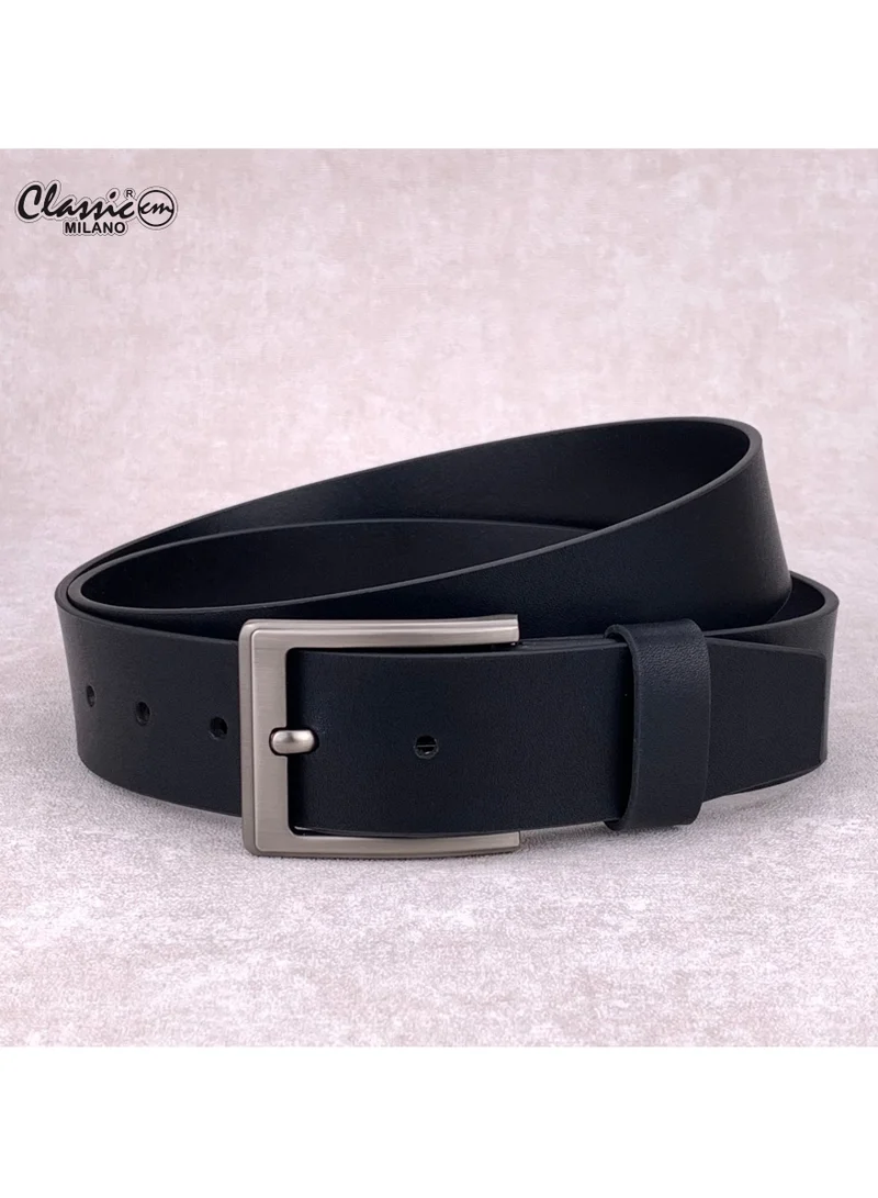 Classic Milano Genuine Leather Belt Men - Semi-Casual Men's Belts & Party Wear Belt, Casual Outfits, Gifts - Black & Brown Men’s Leather Belt for Men