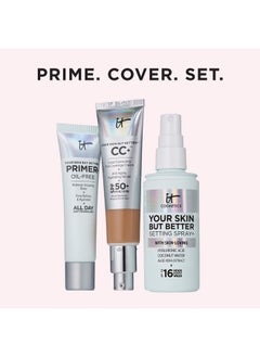 IT COSMETICS IT Cosmetics Your Skin But Better Makeup Primer+ - Extends Makeup Wear, Hydrates Skin, Refines the Look of Pores - With Glycerin, Bark Extract & Ginger Root Extract - Oil-Free Formula - 1 fl oz  - Image 5