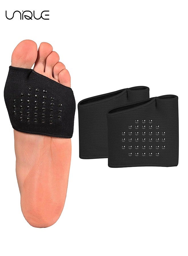 يونيك حشوات أكمام مشط القدم مع وسادات جل - 2 قطعة - كرة سفلية فورية لدعم القدم لتخفيف الآلام - حشوة ناعمة - مساعدة ألم مشط القدم ، ورم عصبي ، التهاب السمسم ، نعل رجالي ، نساء (أسود ، L) - Image 1