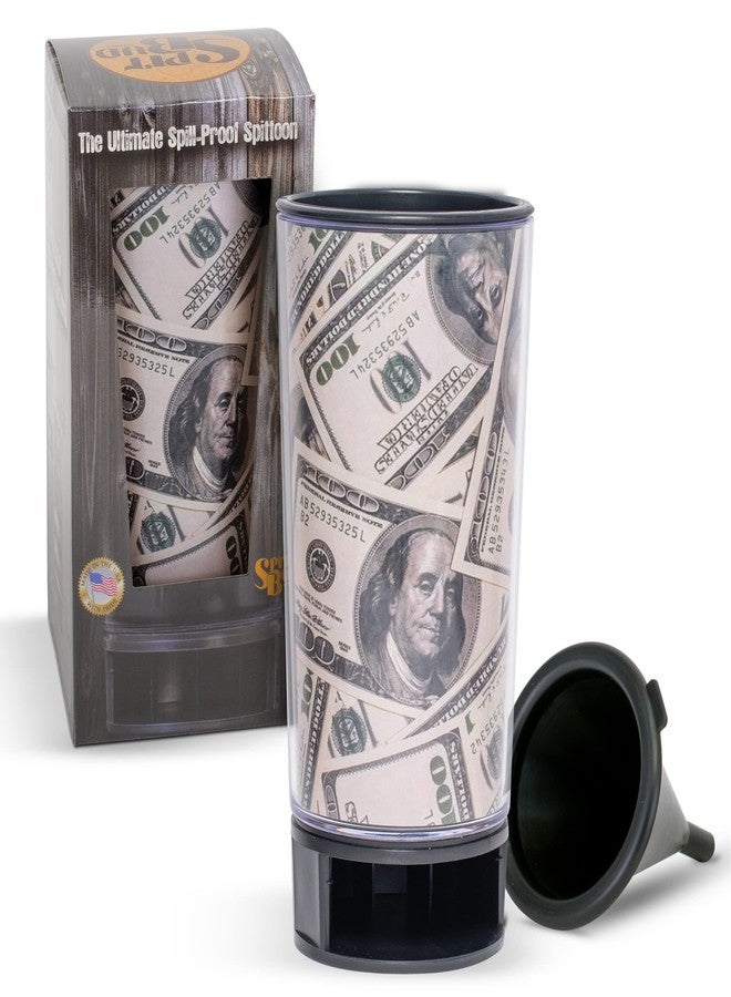 Spit Bud Franklins by Spit Bud - The Ultimate Spittoon for Chew - Portable Dip & Snuff Cup with Lid, Pop Tab, Spill-Proof Funnel, Can Cutter & Holder - Fit in Cup Holders - Holds 8oz - Made in USA - Image 1