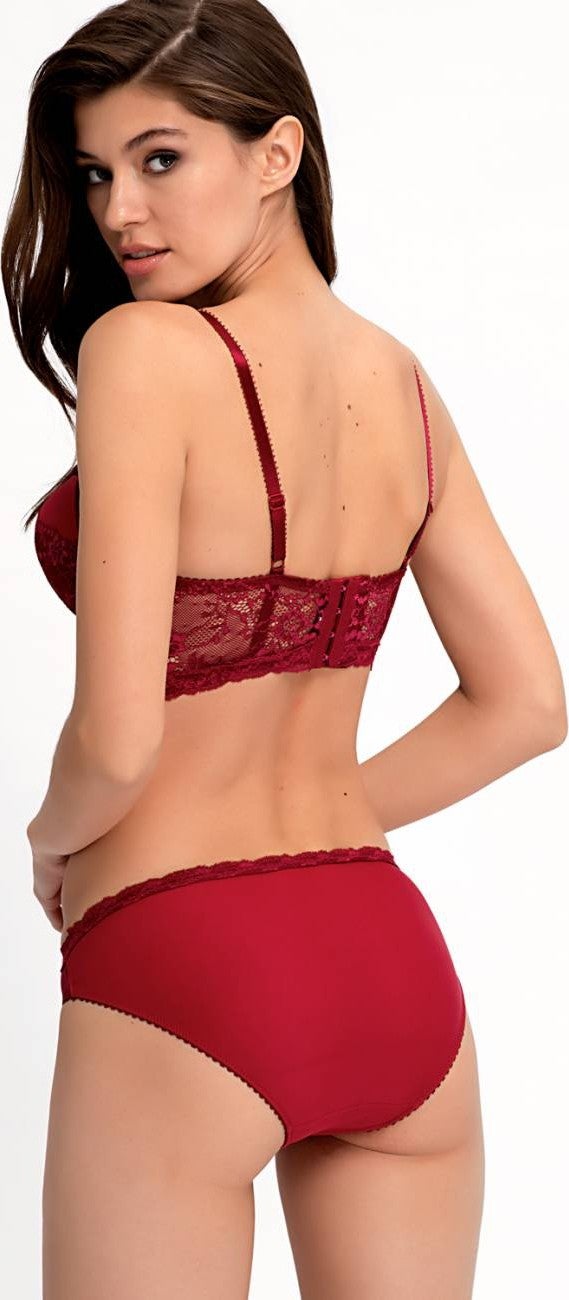 Ayyıldız 564 Claret Red Push-Up Bralet Set  - Image 2