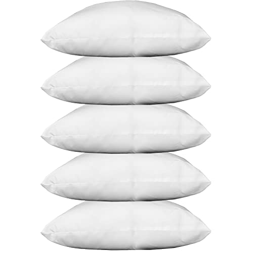 JDX Microfiber Cushion Filler Set of 5 (12x12 inches, Plain White) - Image 4