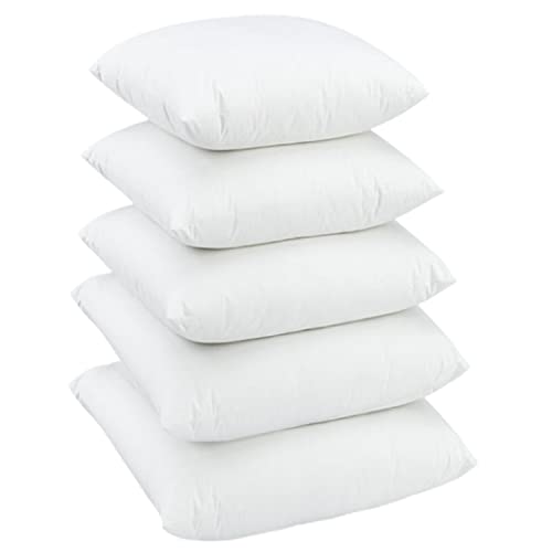 JDX Microfiber Cushion Filler Set of 5 (12x12 inches, Plain White) - Image 2