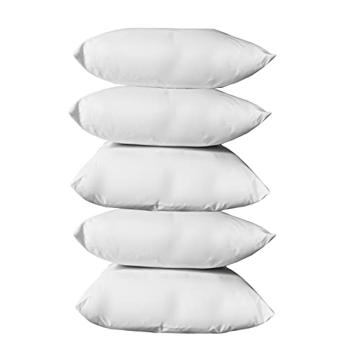 JDX Microfiber Cushion Filler Set of 5 (12x12 inches, Plain White) - Image 3