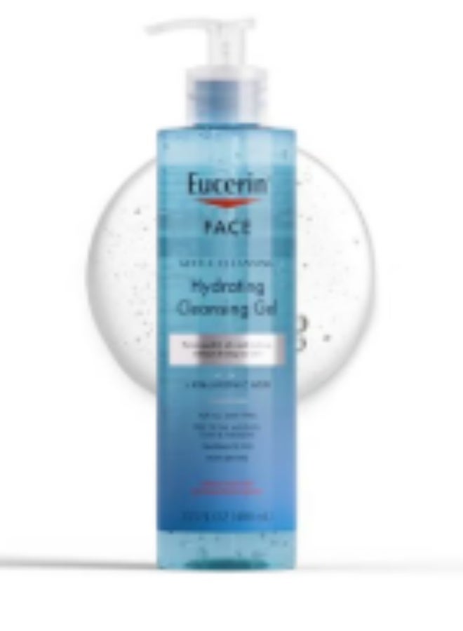 Eucerin Face Gentle Cleansing Hydrating Cleansing Gel, Daily Face Wash and Makeup Remover with Hyaluronic Acid, 13.5 Fl Oz 400ml - Image 1