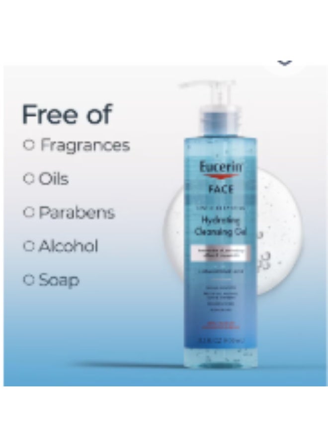 Eucerin Face Gentle Cleansing Hydrating Cleansing Gel, Daily Face Wash and Makeup Remover with Hyaluronic Acid, 13.5 Fl Oz 400ml - Image 3