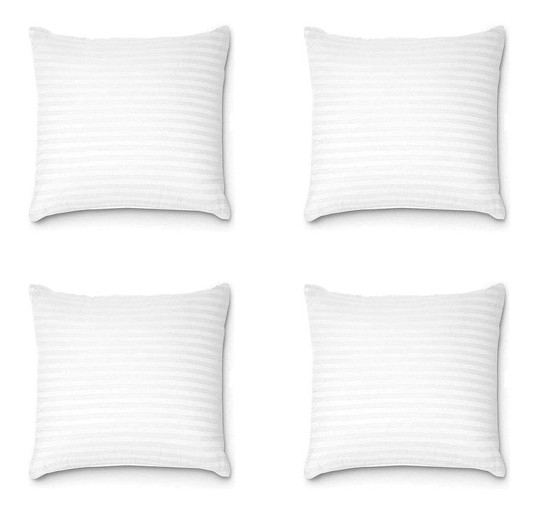 VLYSIUM وسادة صوفا فاخرة مربعة VLYSIUM Perfect Sleeper 20x20 بوصة من ألياف البوليستر مجموعة من 4 (بيضاء) - Image 1