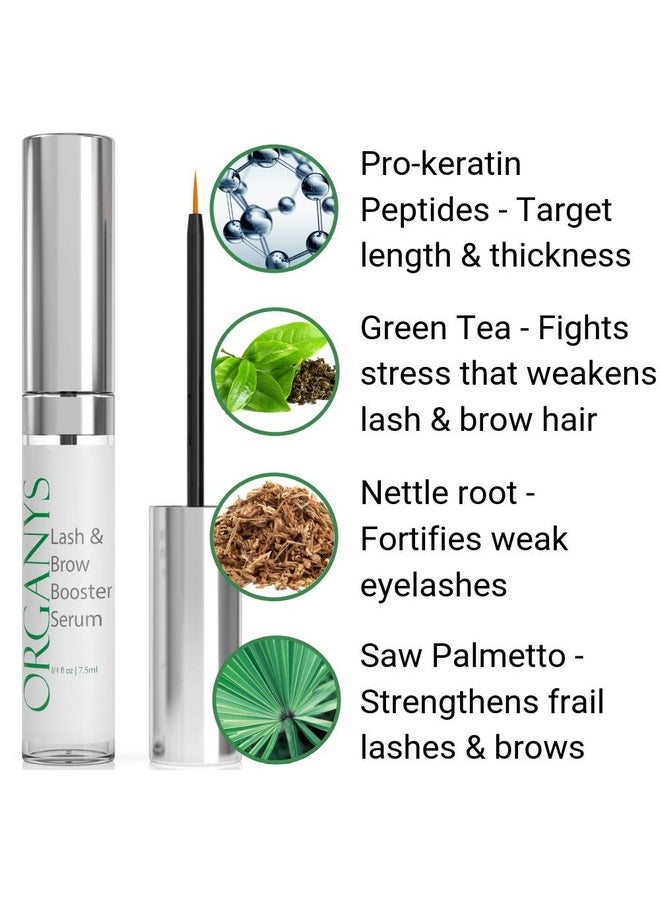 Organys - Lash & Brow Booster Serum Gives You Longer Fuller Thicker Looking Eyelashes & Eyebrows. Bestselling Conditioner Stimulates The Appearance Of Growth & Regrowth. Natural Eye Lash Oil Free Enhancer - Image 1