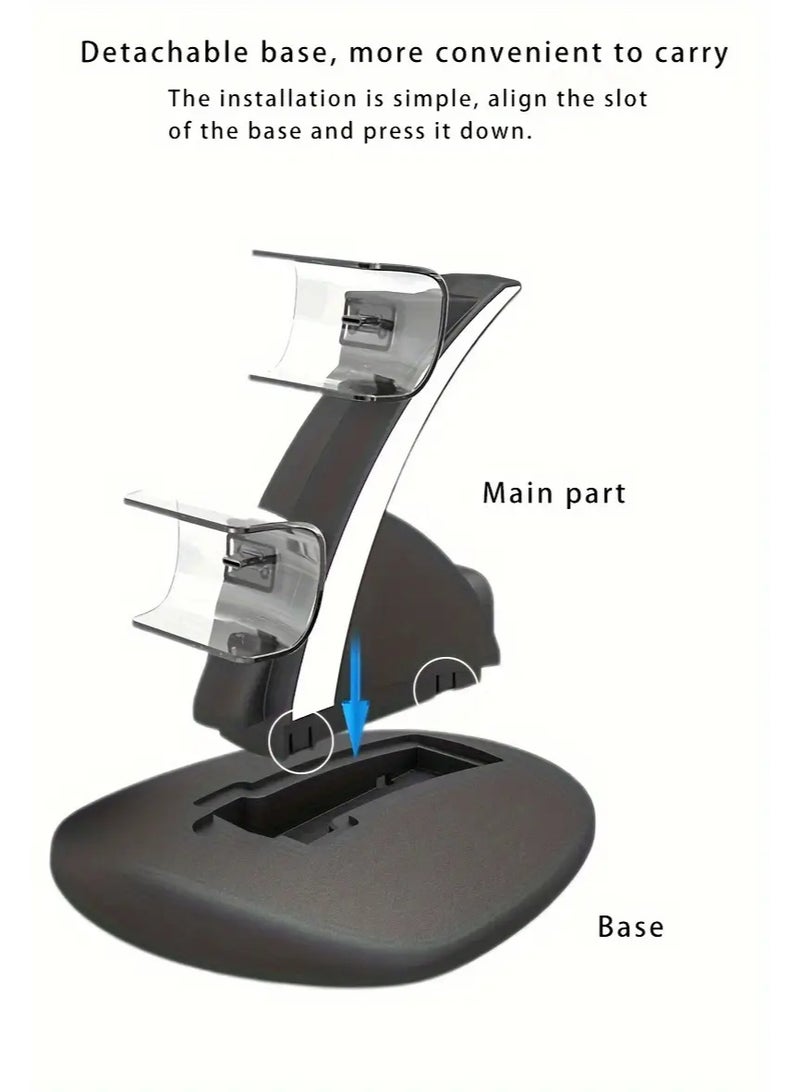iplay PS5 Controller Charging Stand, PS5 Dual Charging Dock Station Charging PS5 Charger Dock for Playstation 5 - Image 3