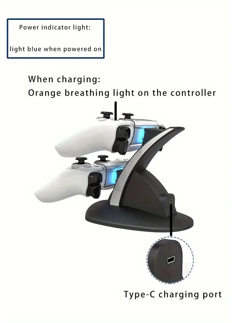 iplay PS5 Controller Charging Stand, PS5 Dual Charging Dock Station Charging PS5 Charger Dock for Playstation 5 - Image 4