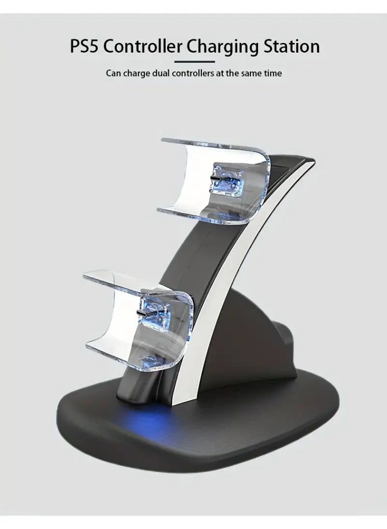 iplay PS5 Controller Charging Stand, PS5 Dual Charging Dock Station Charging PS5 Charger Dock for Playstation 5 - Image 1